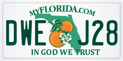 FL license plate DWEJ28