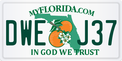FL license plate DWEJ37