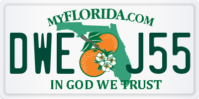 FL license plate DWEJ55