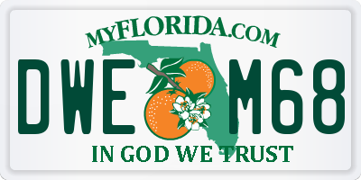 FL license plate DWEM68