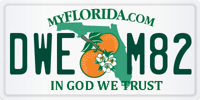 FL license plate DWEM82