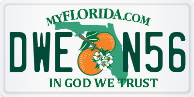 FL license plate DWEN56