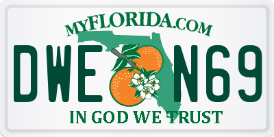 FL license plate DWEN69