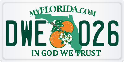 FL license plate DWEO26