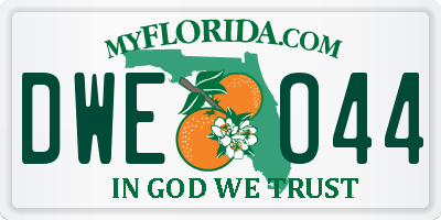 FL license plate DWEO44