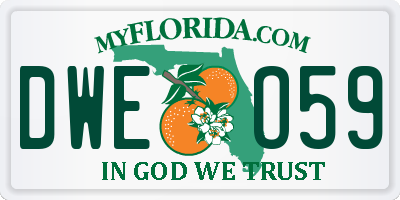 FL license plate DWEO59