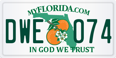 FL license plate DWEO74