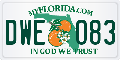 FL license plate DWEO83