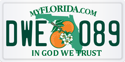 FL license plate DWEO89
