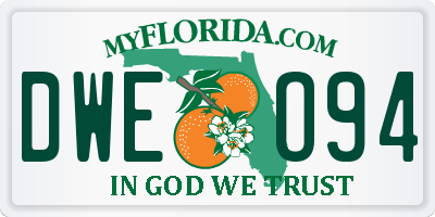FL license plate DWEO94
