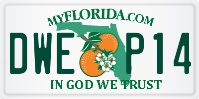 FL license plate DWEP14