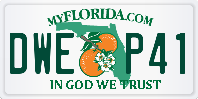 FL license plate DWEP41