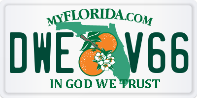 FL license plate DWEV66