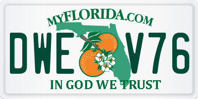 FL license plate DWEV76
