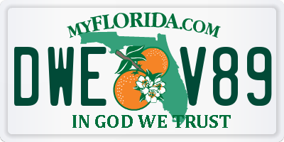 FL license plate DWEV89