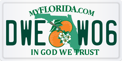 FL license plate DWEW06