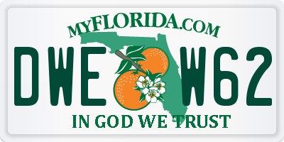 FL license plate DWEW62