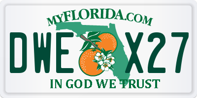 FL license plate DWEX27
