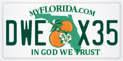 FL license plate DWEX35