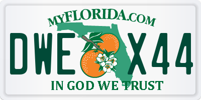FL license plate DWEX44