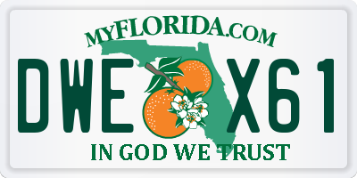 FL license plate DWEX61