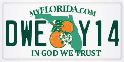 FL license plate DWEY14