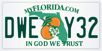 FL license plate DWEY32