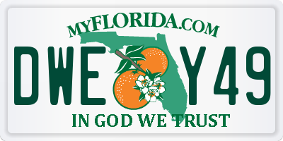 FL license plate DWEY49