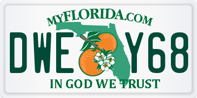 FL license plate DWEY68