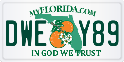 FL license plate DWEY89
