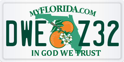 FL license plate DWEZ32