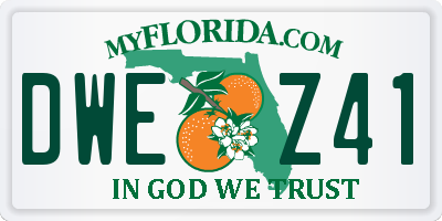 FL license plate DWEZ41
