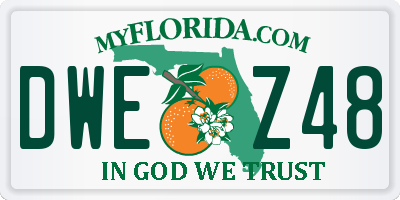 FL license plate DWEZ48