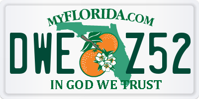 FL license plate DWEZ52