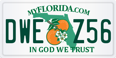 FL license plate DWEZ56