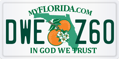 FL license plate DWEZ60