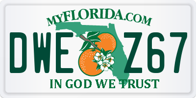 FL license plate DWEZ67