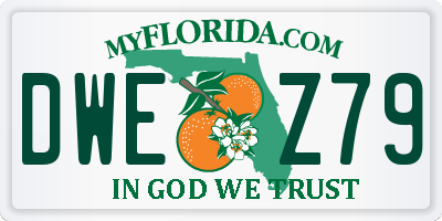 FL license plate DWEZ79