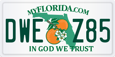FL license plate DWEZ85
