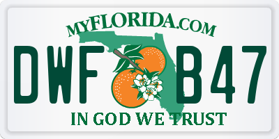 FL license plate DWFB47