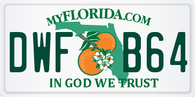 FL license plate DWFB64