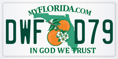 FL license plate DWFD79