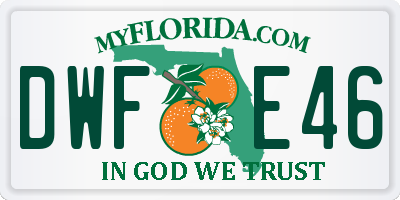 FL license plate DWFE46