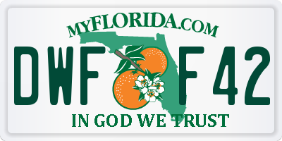 FL license plate DWFF42