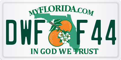 FL license plate DWFF44