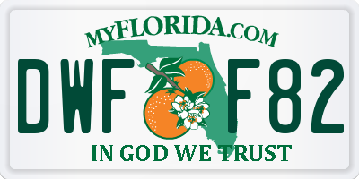 FL license plate DWFF82