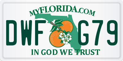 FL license plate DWFG79