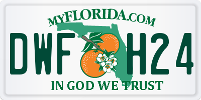 FL license plate DWFH24