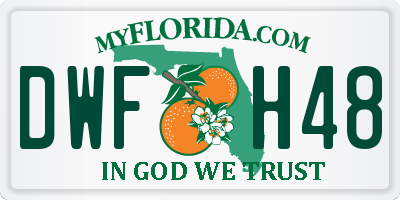 FL license plate DWFH48