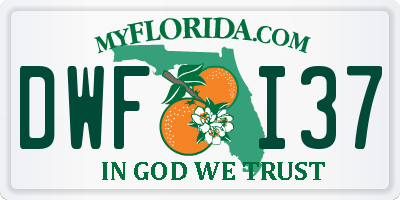 FL license plate DWFI37